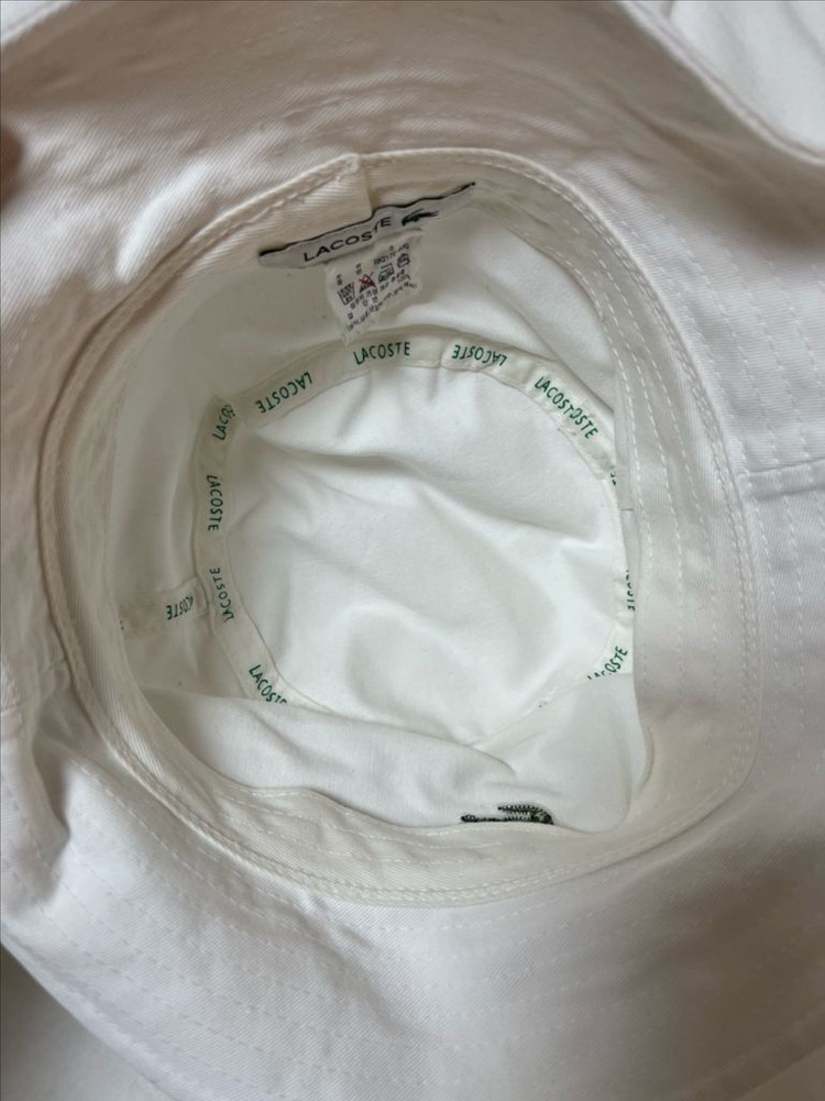 라코스테 화이트 버킷햇--2