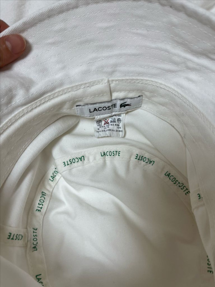 라코스테 화이트 버킷햇--3