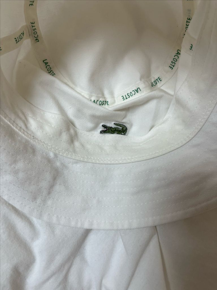 라코스테 화이트 버킷햇--4