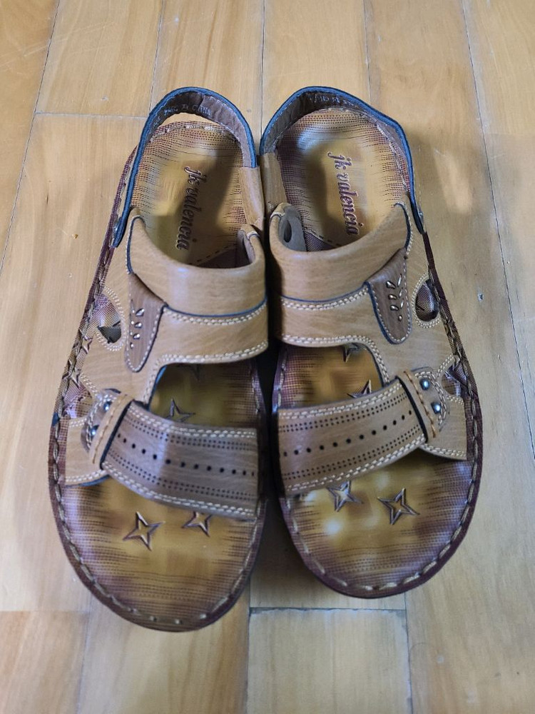 남성용 여름 브라운 샌들--2