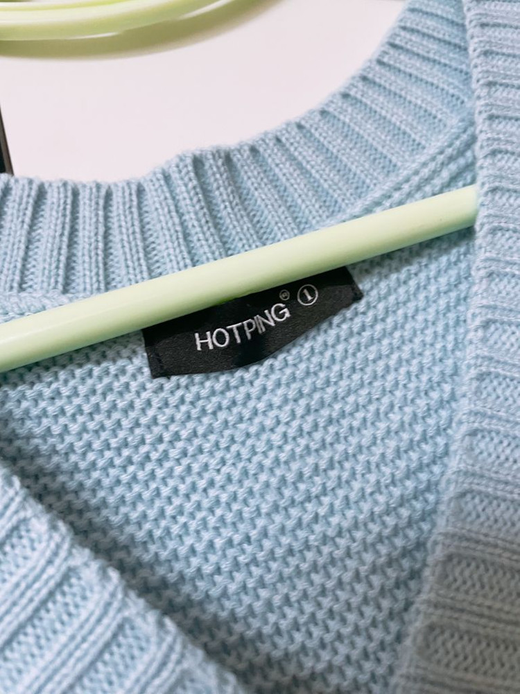 핫핑 소라색니트조끼 새상품--1