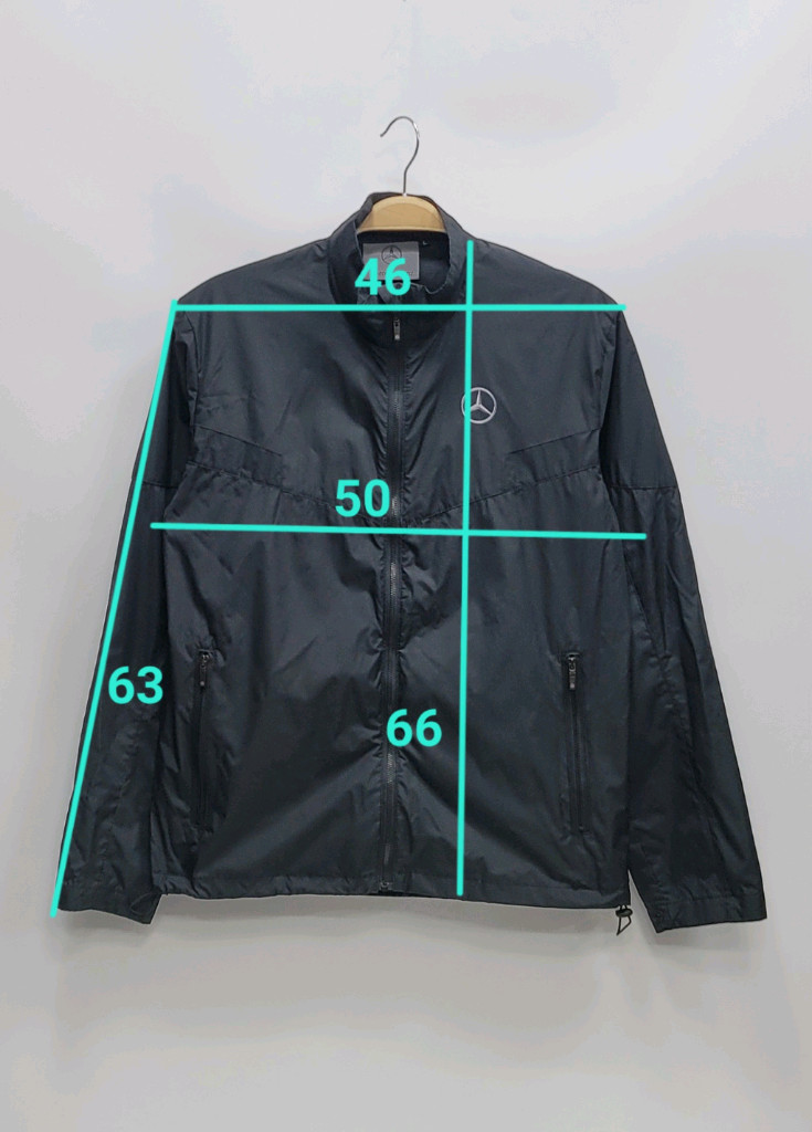 메르세데스 벤츠 바람막이 자켓 / 남 L (추천 95) 블랙 이미지