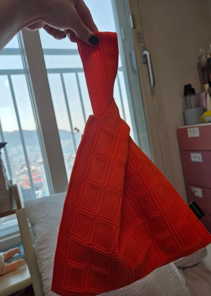 쿠론 소프트 세콰트레 니트백 오렌지--1