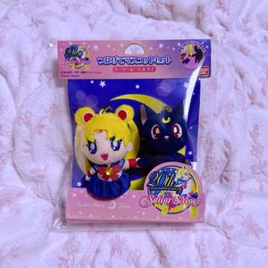 (새상품) 고전 세일러문 20주년 세일러문 루나 인형 키링 셋트 반다이 이미지