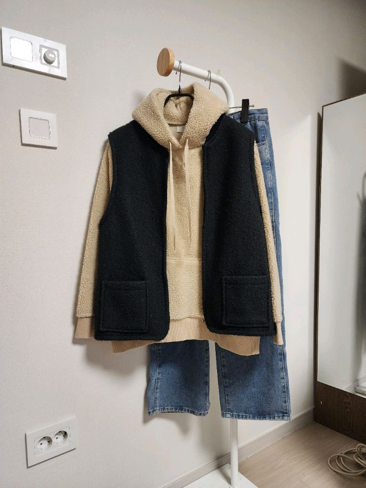 샤트렌 부클 뽀글이 조끼 베스트--2