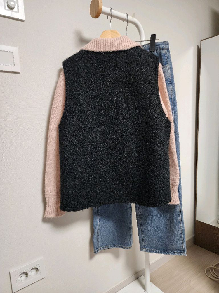 샤트렌 부클 뽀글이 조끼 베스트--3