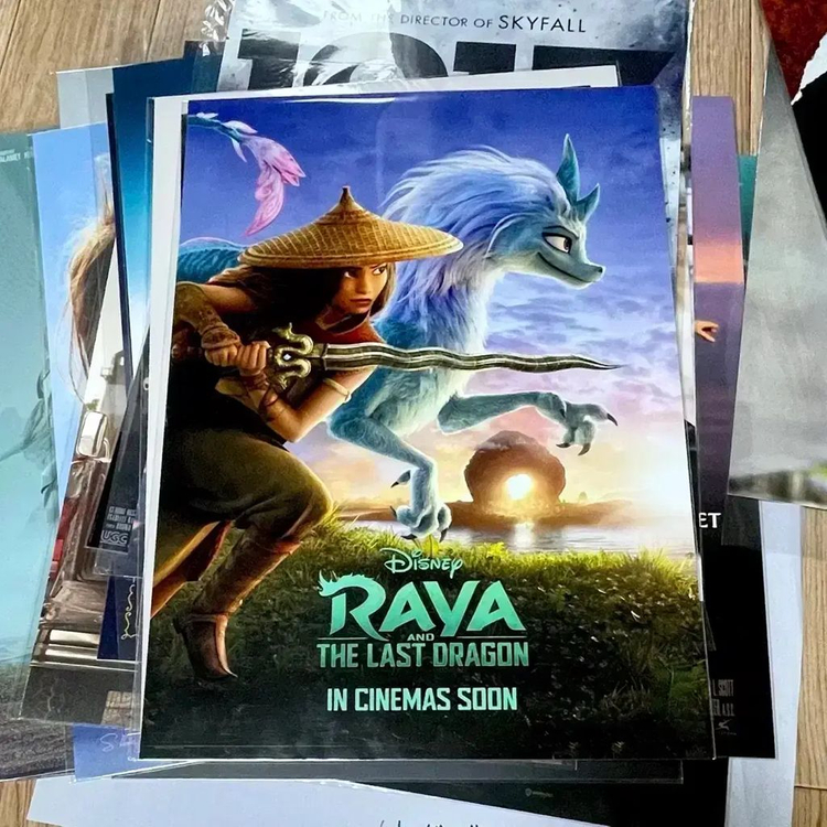 라야 A3 포스터 아트카드+새해봉투 라야와마지막드래곤 디즈니 영화 굿즈 이미지