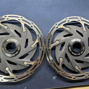 스램 160미리 브레이크 디스크 로터 2개 + 디티 락링 로드자전거 세트