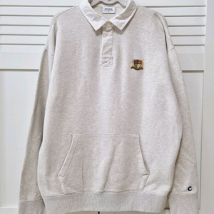 커버낫 프레피 럭비맨투맨. 오트밀. L사이즈.