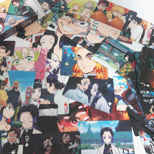 110장 일괄) 귀멸의 칼날 무한열차편 트럼프 캐릭터 가로형 세로형 카드