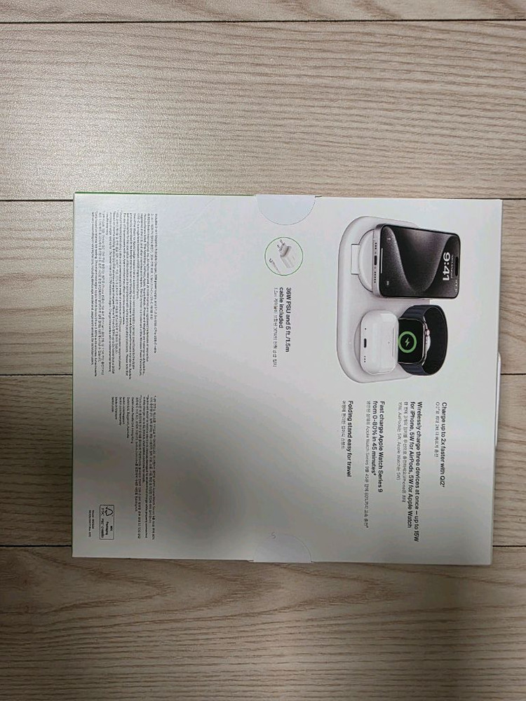 벨킨 Qi2 3in1 폴더블 무선충전기. 새제품 미개봉--1