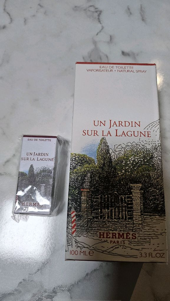 할인 에르메스 운 자르뎅 수르라 라군 향수 100ml & 7.5ml 세트 미개봉 새상품--6