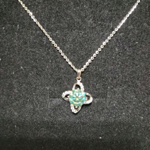 모이사 나이트 유색 1캐럿 925실버 목걸이 이미지