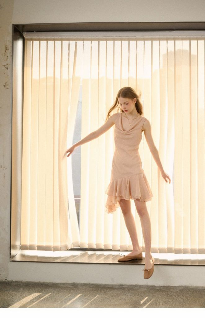 S사이즈) 신스덴 언발란스 스타 미니원피스 쉬폰미니원피스 휴양지드레스--6