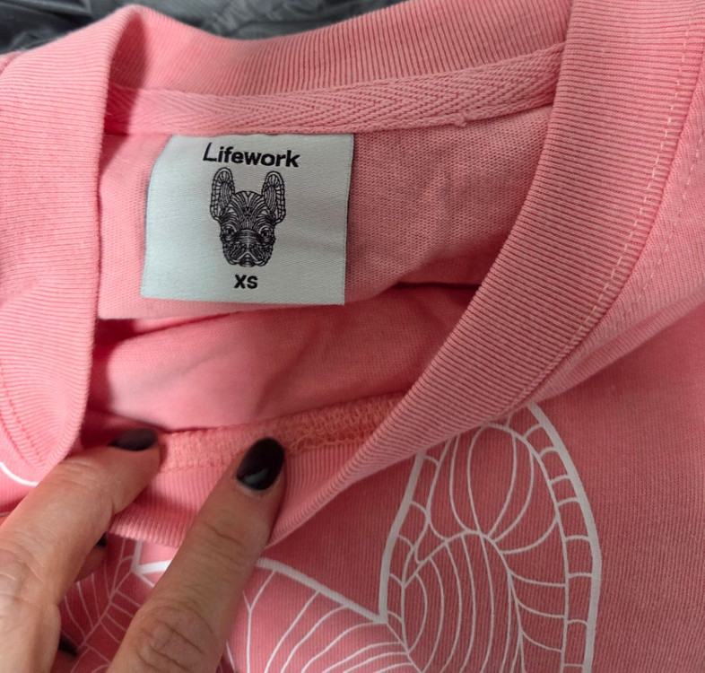 라이프워크 강아지 프린팅 티셔츠 XS--1