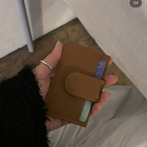 Lindo 브라운 고트스킨 카드지갑(새상품)