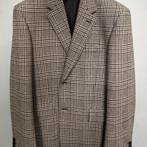 MNGU 싱글 브레스티드 그린 체크 자켓