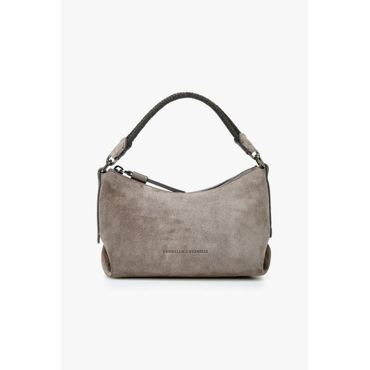 더스트백)브루넬로 쿠치넬리 모닐리 스웨이드 핸들 토트--2