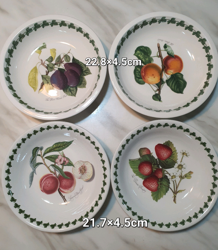 빈티지포모나 Britain 로고 파스타볼 4개 일괄--0