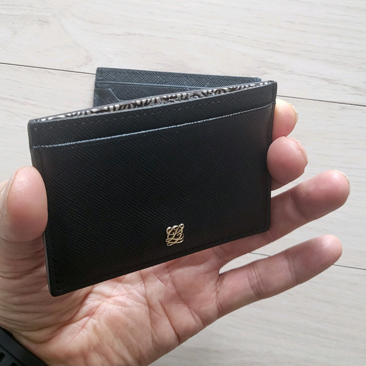 루이까또즈 사피아노 가죽 카드 지갑. 블랙--2
