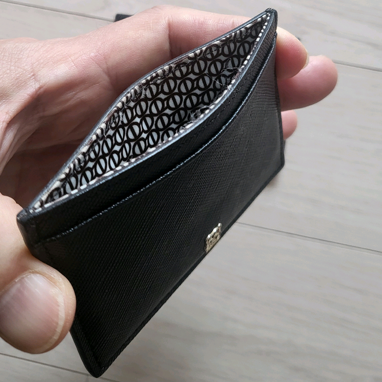 루이까또즈 사피아노 가죽 카드 지갑. 블랙--3