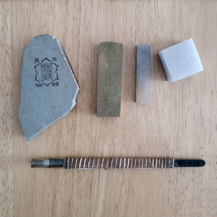 전각도, 전각돌, 숫돌, 연필, 샌드페이퍼--2