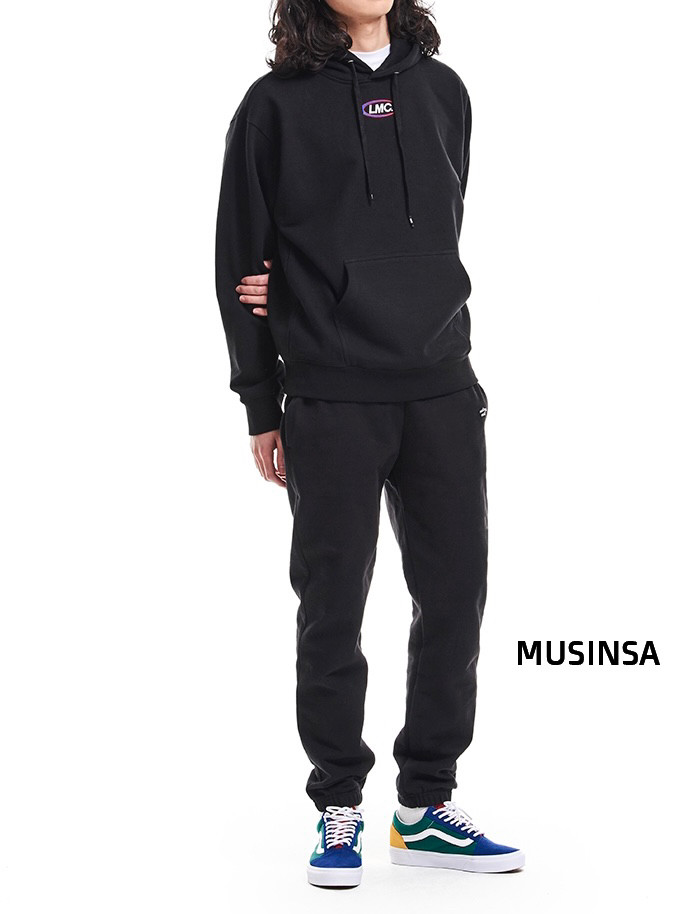 [새상품] LMC GLOW EMB HOODIE black / 엘엠씨 후드티 검정색 검은색 블랙 로고 자수 빈티지 이미지