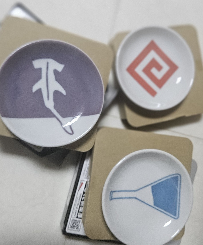 제일복권 이치방쿠지 사카모토데이즈 H상 도자기접시 3종 일괄 이미지