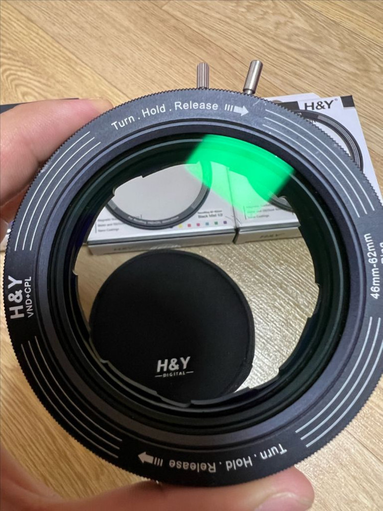 H&Y 레보링 가변 ND+CPL 46-62mm + 블랙미스트 필터 1/8 & 1/2--1