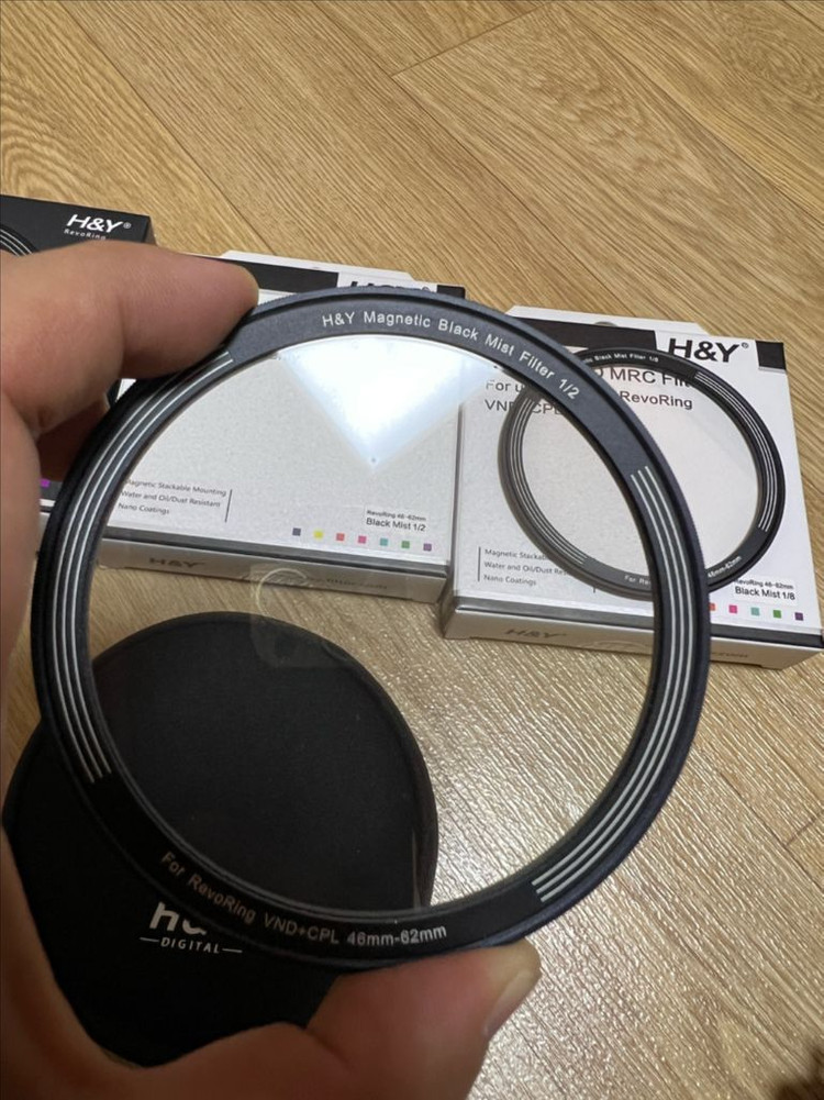 H&Y 레보링 가변 ND+CPL 46-62mm + 블랙미스트 필터 1/8 & 1/2--3