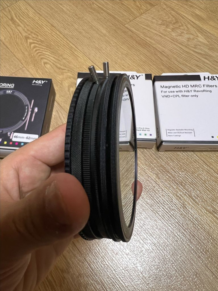 H&Y 레보링 가변 ND+CPL 46-62mm + 블랙미스트 필터 1/8 & 1/2--5
