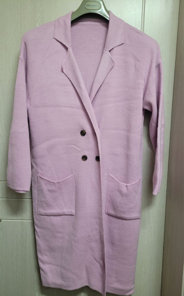 연보라색롱가디건.민트체크셔츠--4