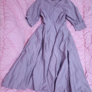 급처새상품!OBZEE오브제 한섬 더이상 가격 안내림!바이올렛 우아한 공주롱원피스 레니본st