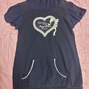 급처상태좋음!메조피아노 리본하트레이스도트공주면티셔츠 리즈리사st레니본st