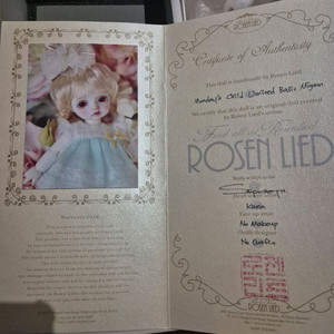 로젠리트 월요일의 아이 포켓 미뇽(Mignon), 밤비(Bambi) 구체관절 구관 인형