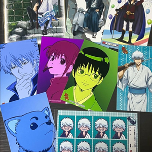 은혼 사카타 긴토키, 카구라, 신파치, 사다하루, 해결사 색지 특전 포스트 카드 엽서 증명사진 일괄 이미지