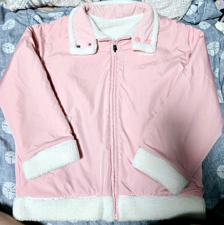 아동 160호 뉴발란스 키즈 리버시블 양면 경량패딩 후리스 점퍼--1