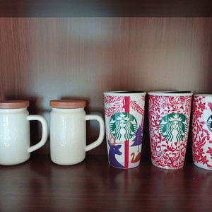 스타벅스 국내매장 정품 머그컵 5개 일괄 3만원