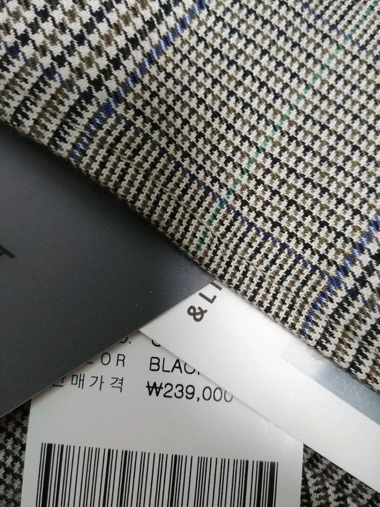 새상품 앤듀 체크 점퍼(100)--3