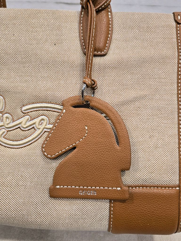 가이거 런던 캔버스 소가죽 토트백 숄더백 크로스백 아이보리--7