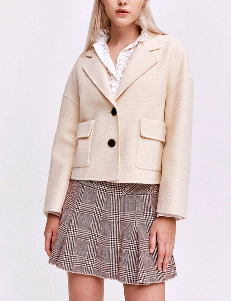 (다크네이비색상 판매) 마쥬 간절기 숏코트 2사이즈--2