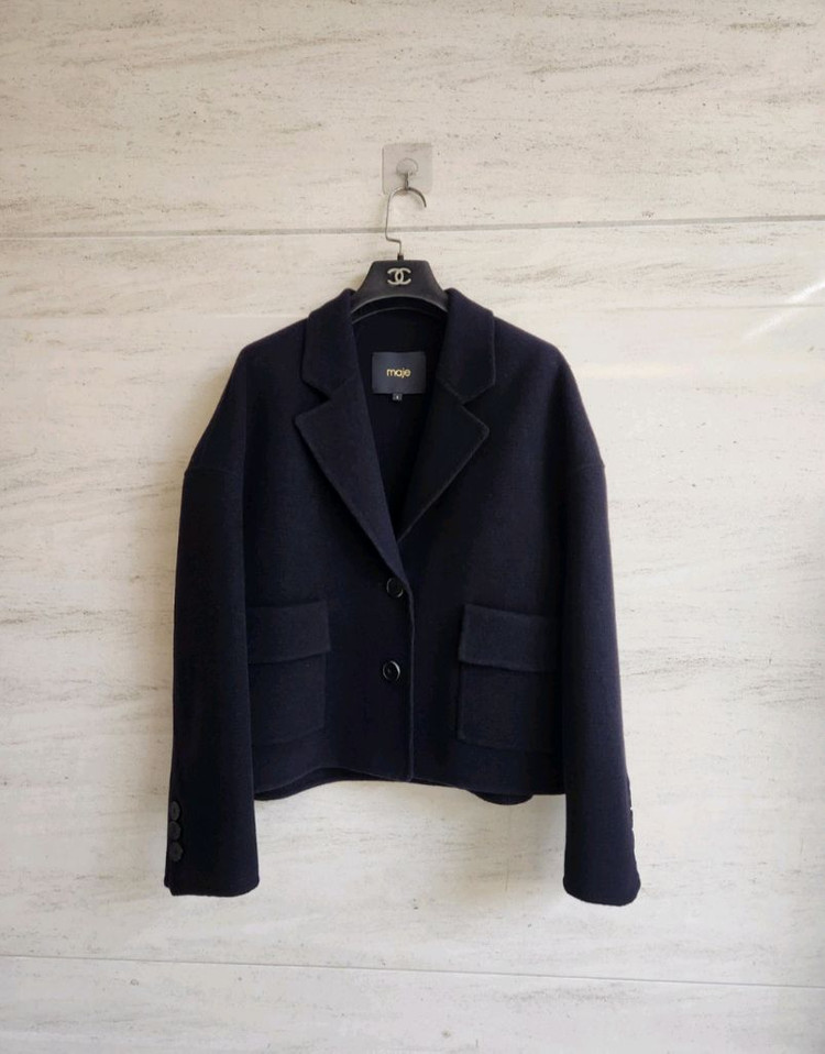 (다크네이비색상 판매) 마쥬 간절기 숏코트 2사이즈--3