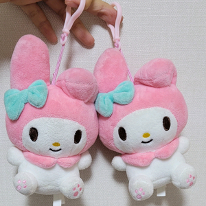 마이멜로디 인형 키링 가방고리 2개 산리오