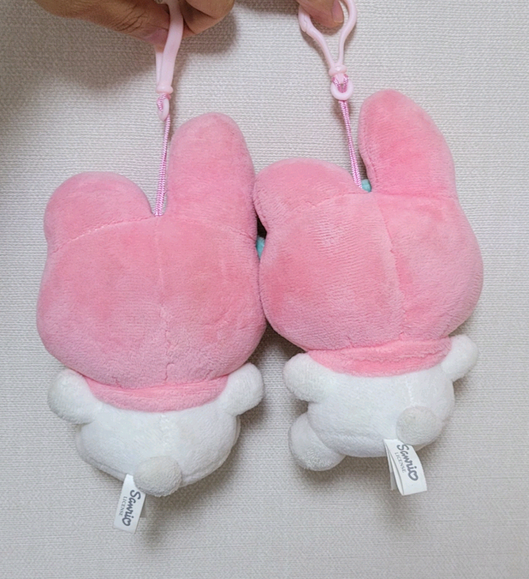 마이멜로디 인형 키링 가방고리 2개 산리오--1