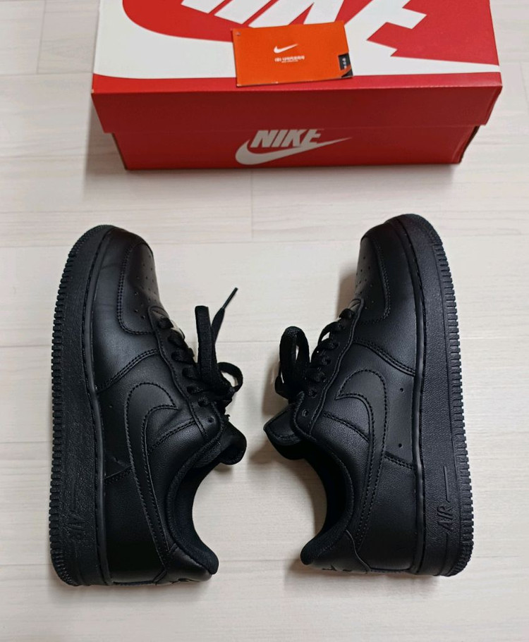 (W) 나이키 에어포스 1 07 로우 블랙 235--1