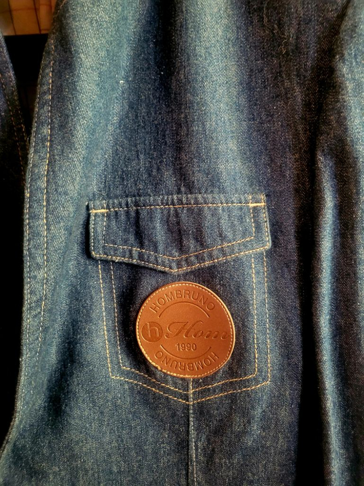 [미사용 새상품] 옴부르노 양가죽배색 데님 정장자켓--2