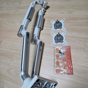 루나랩 듀얼 모니터암 화이트