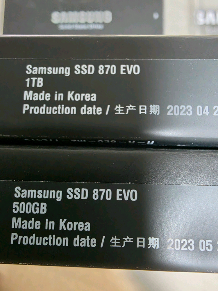 SSD 삼성 사타 870 500GB(기가)/윈10,11 24년 문서--1