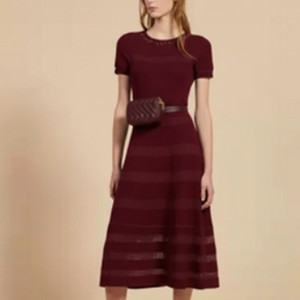 산드로 sandro 버건디 니트 원피스 36 사이즈 정품