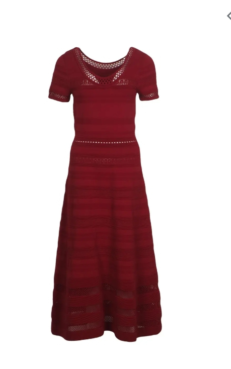 산드로 sandro 버건디 니트 원피스 36 사이즈 정품--1